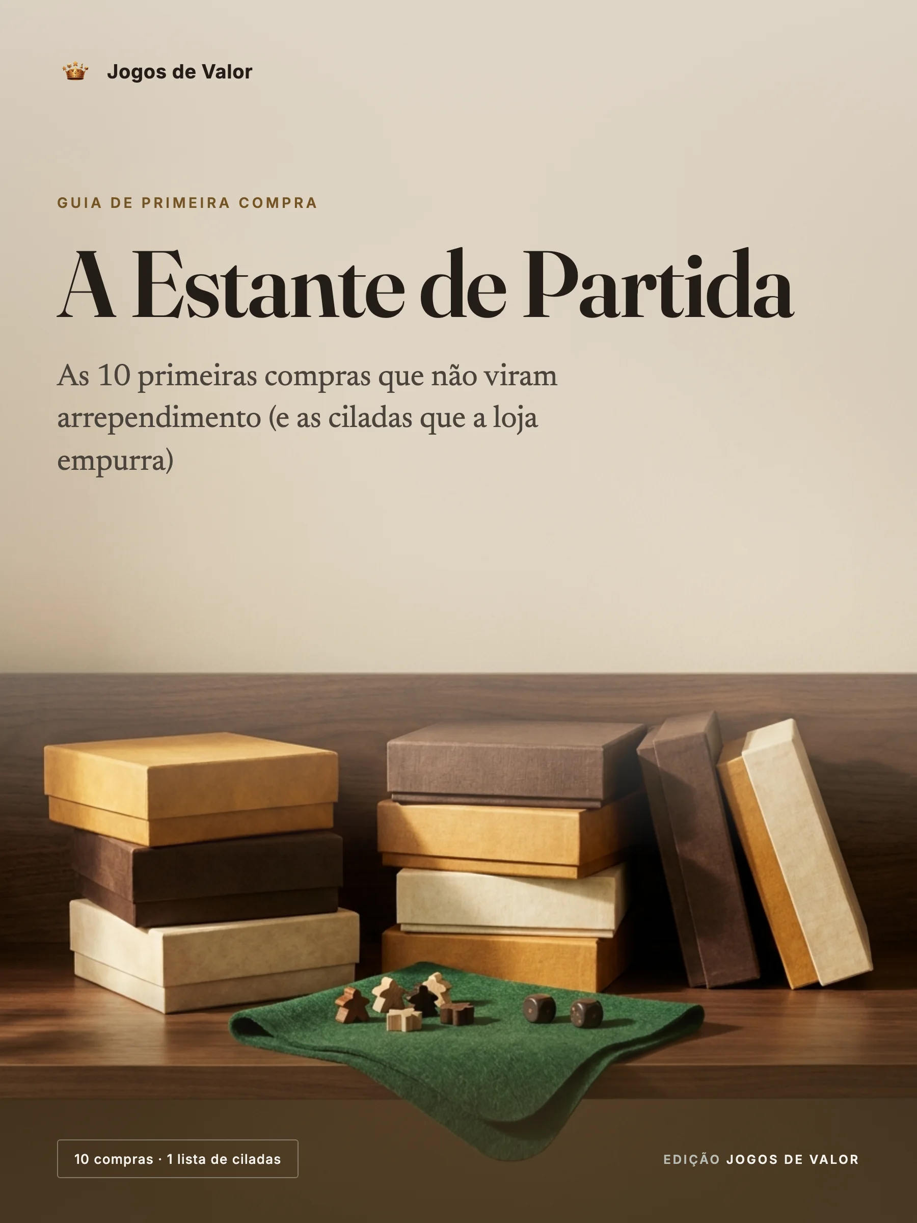 Capa do guia A Estante de Partida